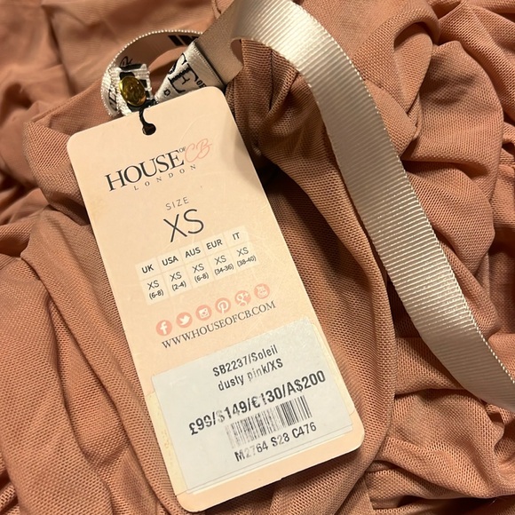 Nwt House of CB Soleil dress ruched size XS - Picture 9 of 11